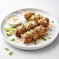 Pork Brochettes with Shredded Coconut
