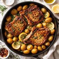 Pork Chop and New Potato Skillet