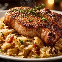 Pork Chop and Sauerkraut Supper