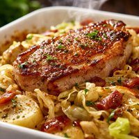 Pork Chop Cabbage Potato Casserole