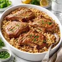 Pork Chop Onion and Rice Casserole