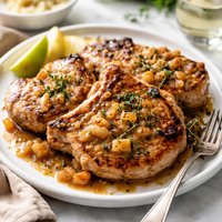 Pork Chops and Applesauce Gravy