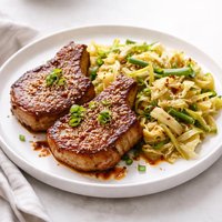 Pork Chops and Cabbage Asian Style