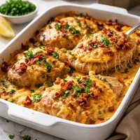 Pork Chops Cheddar Bake