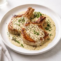 Pork Chops in a Creamy Mustard Sauce