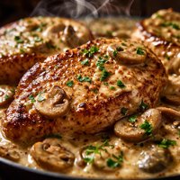 Pork Chops in Mustard Mushroom Sauce