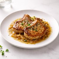 Pork Chops in Onion Sauce Schweinekotelett in Zwiebelsosse