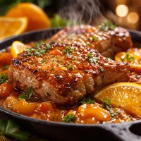 Pork Chops in Orange Apricot Sauce