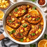 Pork Chops in Orange Pineapple Sauce