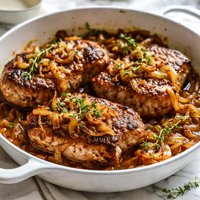 Pork Chops Smothered in Caramelized Onions