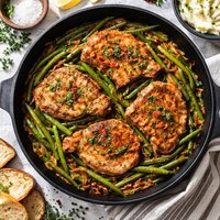 Pork Chops Smothered in Green Beans