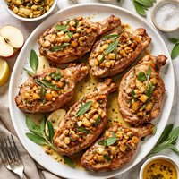 Pork Chops Stuffed with Apples and Sage