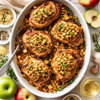 Pork Chops with Apples Stuffing