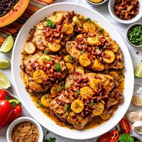 Pork Chops with Bananas and Bacon Antigua and Barbuda