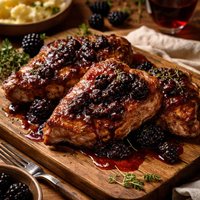 Pork Chops with Blackberry Zinfandel Sauce