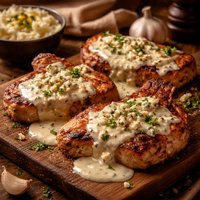 Pork Chops with Blue Cheese Gravy