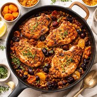 Pork Chops with Dried Fruit Skillet