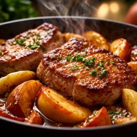 Pork Chops with Fried Apples