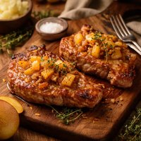 Pork Chops with Ginger Pear Sauce