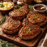 Pork Chops with Horseradish Maple Glaze