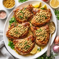 Pork Chops with Mustard Shallot Sauce