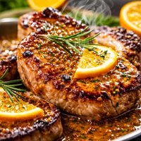 Pork Chops with Orange and Mustard Sauce