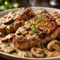 Pork Chops with Quick Mushroom Gravy