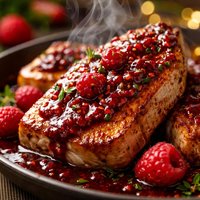 Pork Chops with Raspberry Sauce