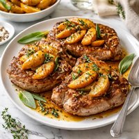 Pork Chops with Sage and Sweetened Apples