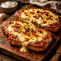 Pork Chops with Sour Cream and Cheese