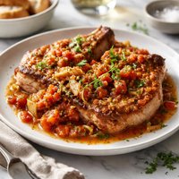 Pork Chops with Tomato Fennel Sauce