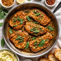 Pork Cutlets with Maple Mustard and Sage Sauce