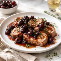 Pork Fillets with Dark Cherry Sauce