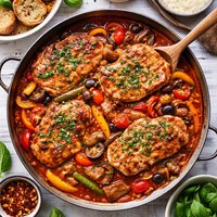 Pork Loin Chops Cacciatore Style