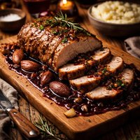 Pork Loin in a Red Wine Reduction