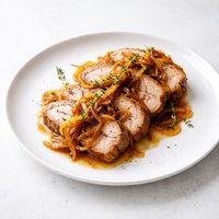 Pork Loin with Caramelized Onions