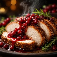 Pork Loin with Lingonberry Sauce