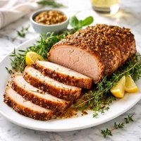 Pork Loin with Mustard Glaze