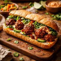 Pork Meatball Banh Mi