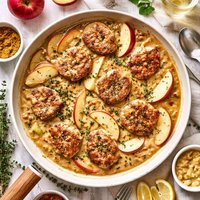 Pork Medallions in Apple Mustard Sauce