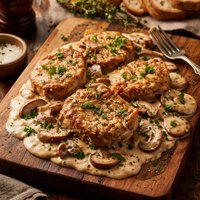 Pork Medallions with Creamy Mushroom Sauce