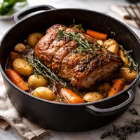 Pork Roast the Old Fashion Way Cast Iron Dutch Oven