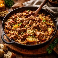 Pork Sauerkraut Skillet
