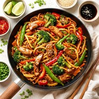 Pork Stir Fry with Hokkien Noodles