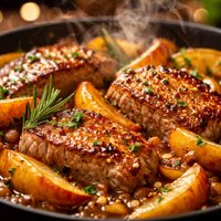 Pork Tenderloin with Apples Calvados and Apple Cider