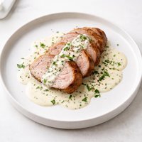 Pork Tenderloin with Creamy Herb Sauce