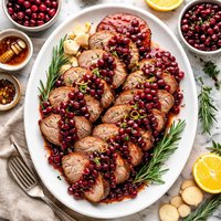 Pork Tenderloin with Gingered Cranberry or Cherry Sauce 5 Pt