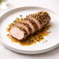 Pork Tenderloin with Mustard Peppercorn Crust