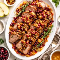 Pork Tenderloin with Pear Cranberry Sauce