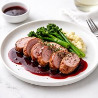Pork Tenderloin with Red Wine Sauce